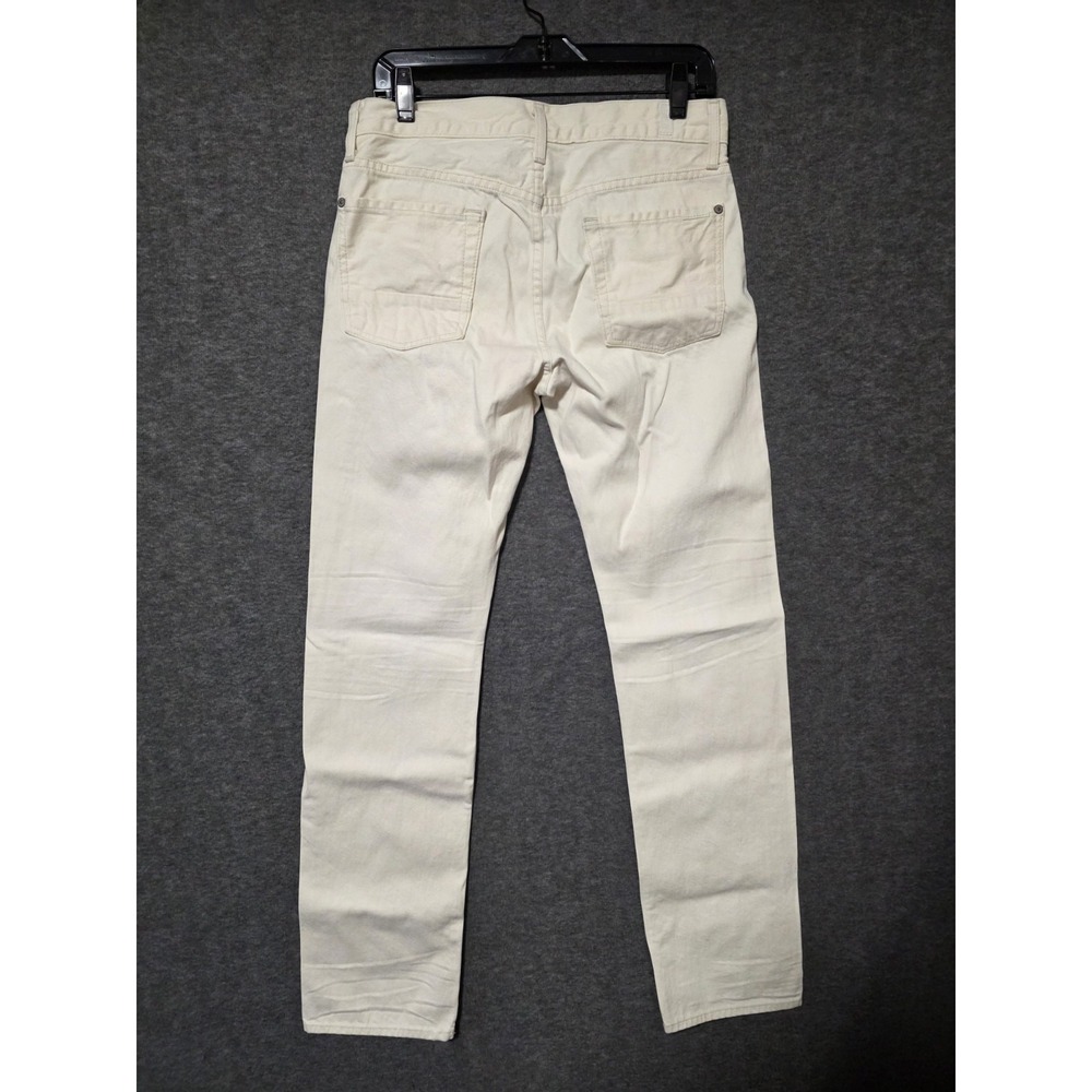 7 For All Mankind Jeans Women 30 Luxe Performance Slimmy Mid Rise Off Whit Cream - Picture 7 of 9